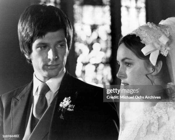 Michael Brandon weds Bonnie Bedelia in a scene from the film 'Lovers And Other Strangers', 1970.