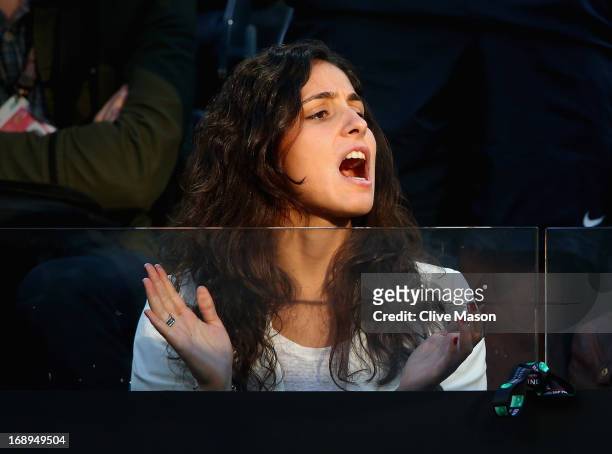 The girlfriend of Rafael Nadal of Spain, Maria Francisca Perello, is seen in the stands on day six of the Internazionali BNL d'Italia 2013 at the...