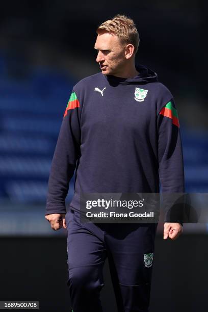 New Zealand Warriors coach Andrew Webster during a New Zealand Warriors NRL training session at Mt Smart Stadium Field on September 19, 2023 in...