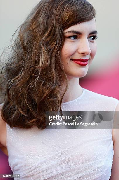 Actress Louise Bourgoin attends the Premiere of 'Le Passe' during The 66th Annual Cannes Film Festival at Palais des Festivals on May 17, 2013 in...