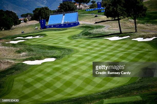 Rome , Italy - 25 September 2023; A general view of the 1st fairway before the 2023 Ryder Cup at Marco Simone Golf and Country Club in Rome, Italy.