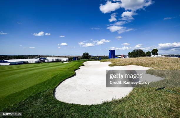 Rome , Italy - 25 September 2023; A general view of a bunker on the 12th hole before the 2023 Ryder Cup at Marco Simone Golf and Country Club in...