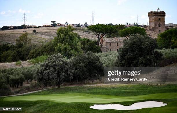 Rome , Italy - 25 September 2023; A general view of the 7th green before the 2023 Ryder Cup at Marco Simone Golf and Country Club in Rome, Italy.