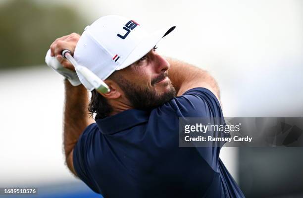 Rome , Italy - 25 September 2023; Max Homa of USA on the practice range before the 2023 Ryder Cup at Marco Simone Golf and Country Club in Rome,...