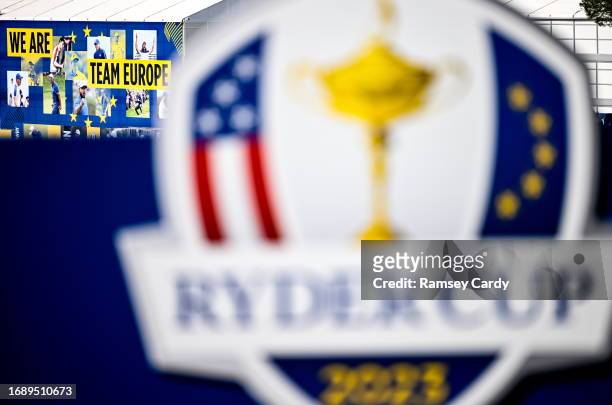 Rome , Italy - 25 September 2023; A general view of Team Europe signage before the 2023 Ryder Cup at Marco Simone Golf and Country Club in Rome,...