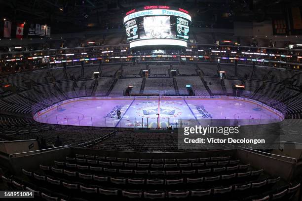 General view prior to Game Six of the Western Conference Quarterfinals between the St. Louis Blues and the Los Angeles Kings during the 2013 NHL...