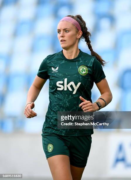 Budapest , Hungary - 25 September 2023; Caitlin Hayes during a Republic of Ireland women training session at Hidegkuti Nándor Stadium in Budapest,...