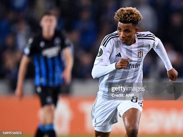 Gedson Fernandes of Besiktas JK during the UEFA Conference League group D match between Club Brugge and Besiktas JK at the Jan Breydel Stadium on...