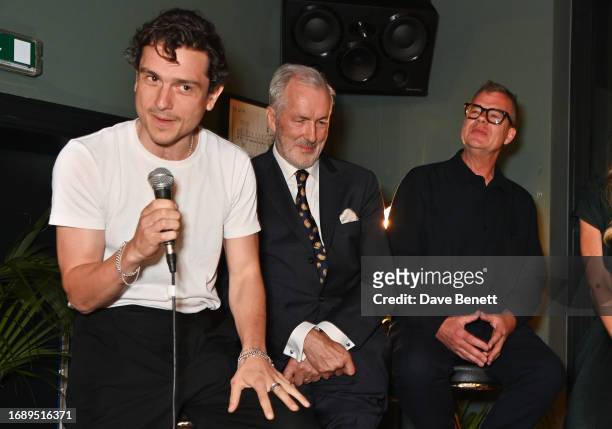 Jackson Boxer, Jeremy King and Jeremy Lee speak during a panel talk at the launch of 'The Art Of Dining: Celebrate London Restaurants' at The Groucho...