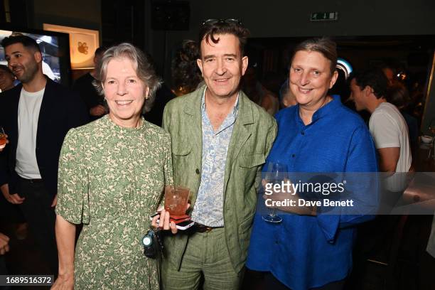 Sally Clarke, Sam Clarke and Sam Clarke attend the launch of 'The Art Of Dining: Celebrate London Restaurants' at The Groucho Club on September 25,...