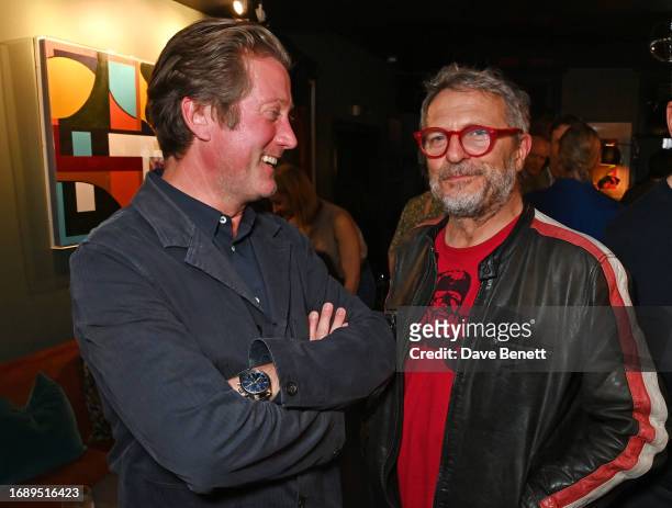 Jonathon Cornaby and Charlie Rapino attend the launch of 'The Art Of Dining: Celebrate London Restaurants' at The Groucho Club on September 25, 2023...