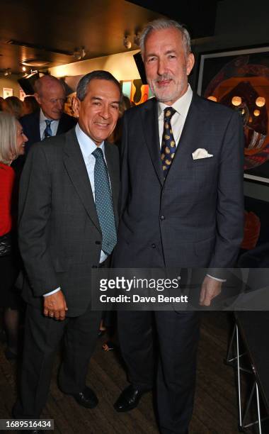 Jesus Adorno and Jeremy King attend the launch of 'The Art Of Dining: Celebrate London Restaurants' at The Groucho Club on September 25, 2023 in...