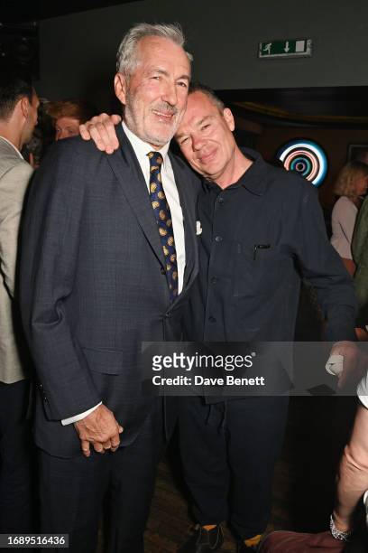 Jeremy King and Jeremy Lee attend the launch of 'The Art Of Dining: Celebrate London Restaurants' at The Groucho Club on September 25, 2023 in...