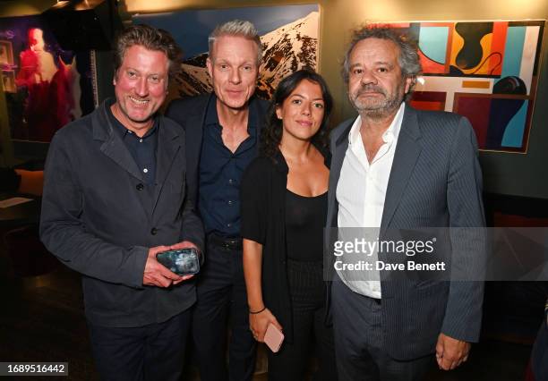 Jonathon Cornaby, Tim Marlow, Isabella Warburton Adams and Mark Hix attend the launch of 'The Art Of Dining: Celebrate London Restaurants' at The...