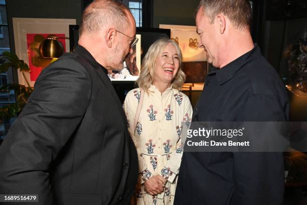 Julian Vogel, Justine Simons, Deputy Mayor for Culture and the Creative Industries and Jeremy Lee attend the launch of 'The Art Of Dining: Celebrate...