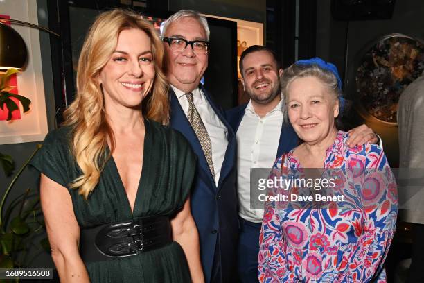 Christina Makris, Brian Clivaz, James Tyrrell and Michelle Wade attend the launch of 'The Art Of Dining: Celebrate London Restaurants' at The Groucho...