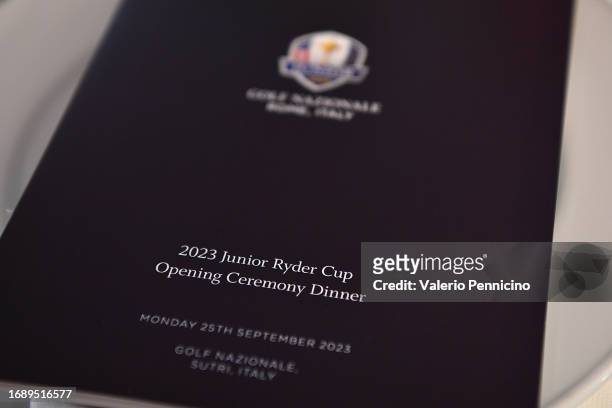 General view during the Opening Ceremony Dinner during the 2023 Junior Ryder Cup at Golf Nazionale on September 25, 2023 in Viterbo, Italy.