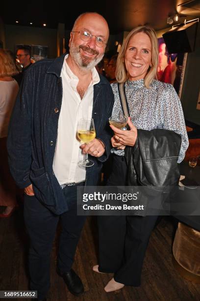Chef Henry Harris and Denise Harris attend the launch of 'The Art Of Dining: Celebrate London Restaurants' at The Groucho Club on September 25, 2023...