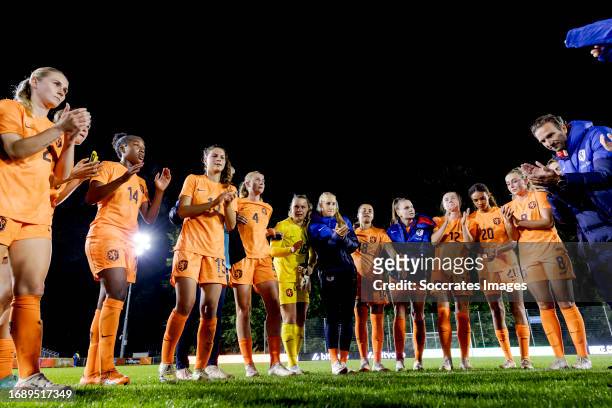 Kim Everaerts of Holland Women U23, Chante Mary Dompig of Holland Women U23, Danique Noordman of Holland Women U23, Lisa Doorn of Holland Women U23,...
