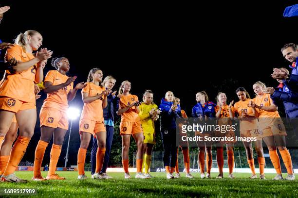 Kim Everaerts of Holland Women U23, Chante Mary Dompig of Holland Women U23, Danique Noordman of Holland Women U23, Lisa Doorn of Holland Women U23,...