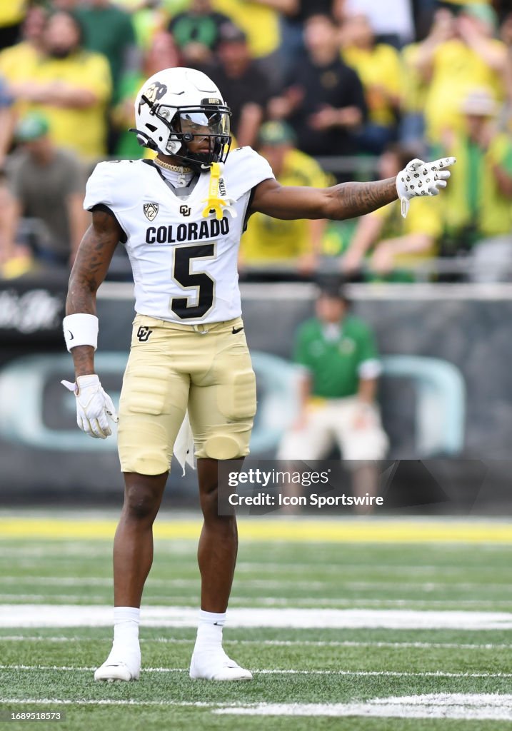 Colorado Buffaloes wide receiver Jimmy Horn Jr. lines up for the play