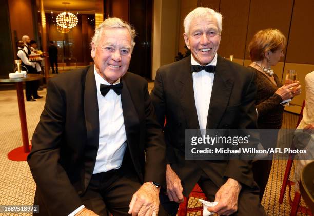 Alistair Lord and John Schultz are seen during the 2023 Brownlow Medal at Crown Palladium on September 25, 2023 in Melbourne, Australia.