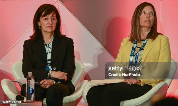 September 18, 2023 : Karen Taylor, Vice Chair, Council for Clean and Reliable Energy and Charlene Johnson, CEO, Energy NL, are seen during the Canada...