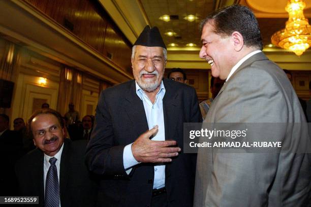 Iraqi Sunni Muslim politician Ayham al-Samarrai, Adnan al-Dulaimi spokesman of the General Conference for Sunnis in Iraq and former minister Falah...