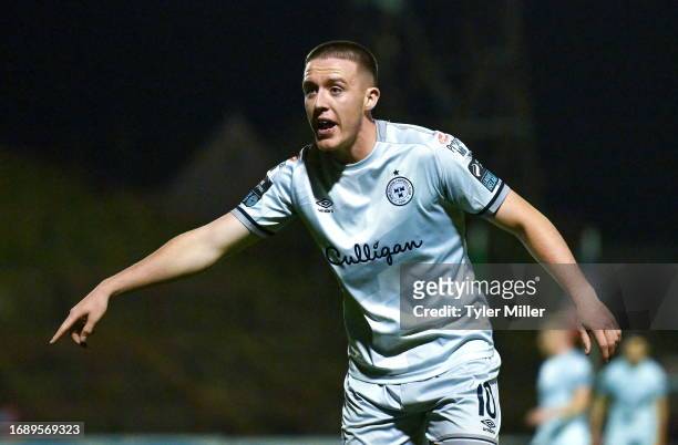 Dublin , Ireland - 25 September 2023; Jack Moylan of Shelbourne during the SSE Airtricity Men's Premier Division match between Bohemians and...