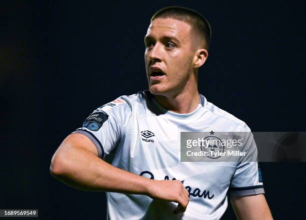 Dublin , Ireland - 25 September 2023; Jack Moylan of Shelbourne during the SSE Airtricity Men's Premier Division match between Bohemians and...