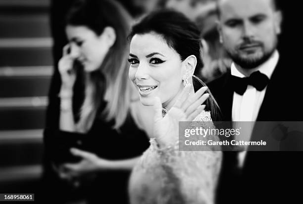 Actress Eva Longoria attends the Premiere of 'Le Passe' during The 66th Annual Cannes Film Festival at Palais des Festivals on May 17, 2013 in...