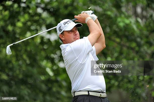 Roland Thatcher hits a tee shot on the 11th hole during the second round of the BMW Charity Pro-Am Presented by SYNNEX Corporation at the Thornblade...