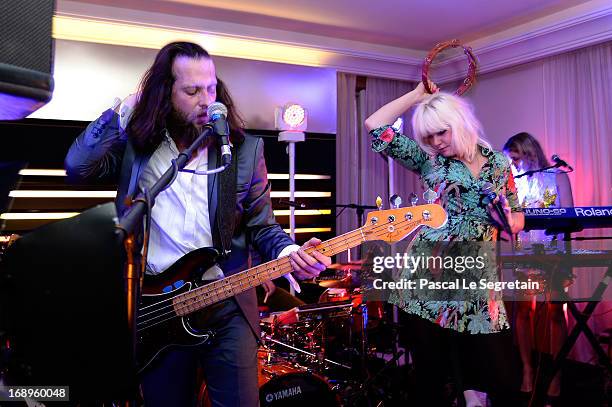 Singer Micky Green performs at the L'Or Sunset Showcase with Micky Green for L'Oreal during The 66th Annual Cannes Film Festival at the Hotel...