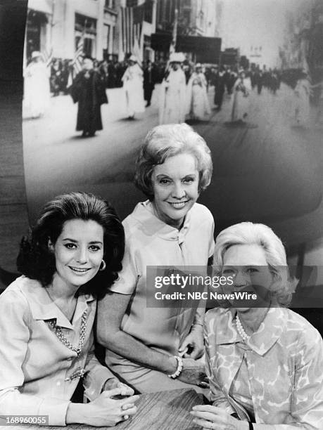 Women's Rights: Illusion or Reality" -- Pictured: NBC News' Barbara Walters, Pauline Frederick, Aline Saarinen during a special edition of "TODAY" on...