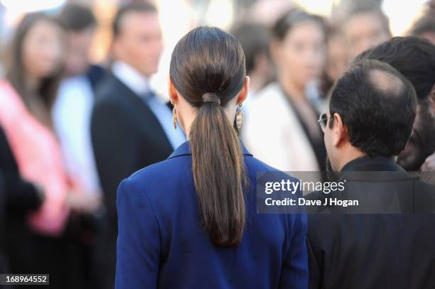 Actress Berenice Bejo and director Asghar Farhad attend the Premiere of 'Le Passe' during The 66th Annual Cannes Film Festival at Palais des...