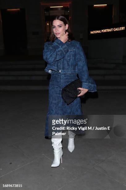 Billie Piper seen attending ERDEM dinner at National Portrait Gallery during London Fashion Week September 2023 on September 18, 2023 in London,...