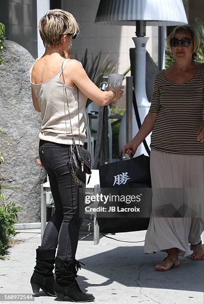 Elsa Pataky and Cristina Pataky are seen at Katsuya 2GO on May 17, 2013 in Los Angeles, California.