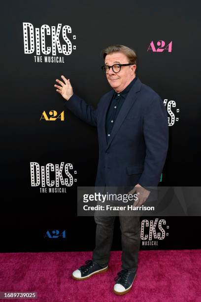 Nathan Lane attends the Los Angeles Premiere of A24's "Dicks: The Musical" at Fine Arts Theatre on September 18, 2023 in Beverly Hills, California.