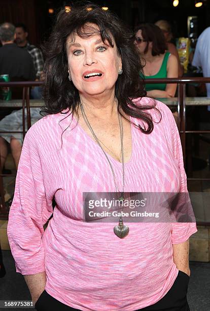 Actress Lana Wood arrives at the opening ceremony of Las Vegas Car Stars at the Fremont Street Experience on May 17, 2013 in Las Vegas, Nevada.