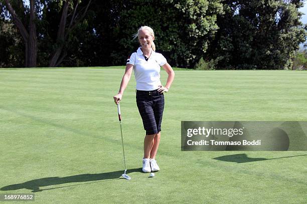 Personality Kendra Wilkinson attends the 2nd annual Hank Baskett Classic Golf Tournament held at the Trump National Golf Club on May 17, 2013 in...