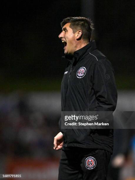 Dublin , Ireland - 25 September 2023; Bohemians manager Declan Devine during the SSE Airtricity Men's Premier Division match between Bohemians and...