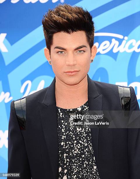 Singer Adam Lambert attends the American Idol 2013 finale at Nokia Theatre L.A. Live on May 16, 2013 in Los Angeles, California.
