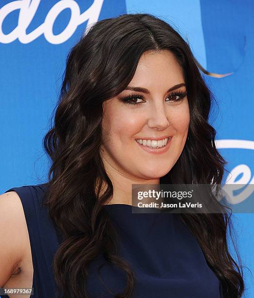 Singer Kree Harrison attends the American Idol 2013 finale at Nokia Theatre L.A. Live on May 16, 2013 in Los Angeles, California.