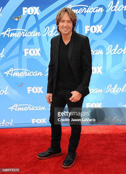 Singer Keith Urban attends the American Idol 2013 finale at Nokia Theatre L.A. Live on May 16, 2013 in Los Angeles, California.
