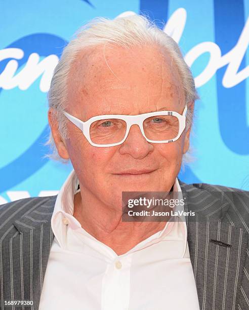 Sir Anthony Hopkins attends the American Idol 2013 finale at Nokia Theatre L.A. Live on May 16, 2013 in Los Angeles, California.