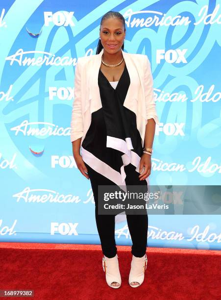 Tamar Braxton attends the American Idol 2013 finale at Nokia Theatre L.A. Live on May 16, 2013 in Los Angeles, California.