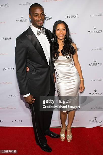 Plaxico Burress and Tiffany Burress attend the Plaxico Burress Collection launch event at XVI on May 17, 2013 in New York City.