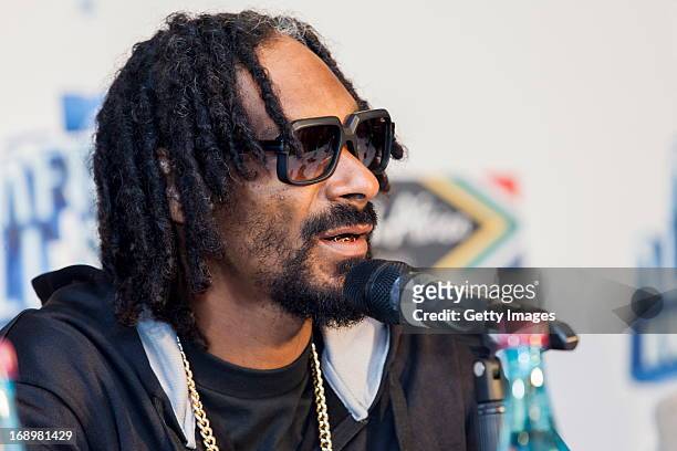Snoop Lion aka Snoop Dog at the press conference for the MTV Africa All Stars Concert on May17, 2013 in Durban, South Africa. Snoop Dog or Snoop Lion...