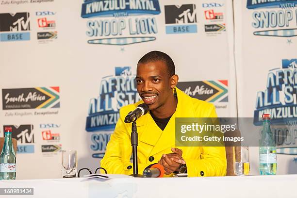 Zakes Bantwini at the press conference for the MTV Africa All Stars Concert on May17, 2013 in Durban, South Africa. Snoop Dog or Snoop Lion as he is...