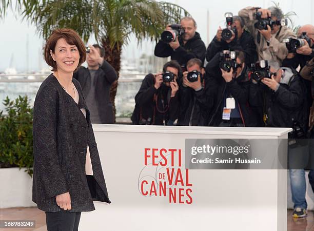 Actress Gina McKee attends the 'Jimmy P. ' Photocall during the 66th Annual Cannes Film Festival at the Palais des Festivals on May 18, 2013 in...